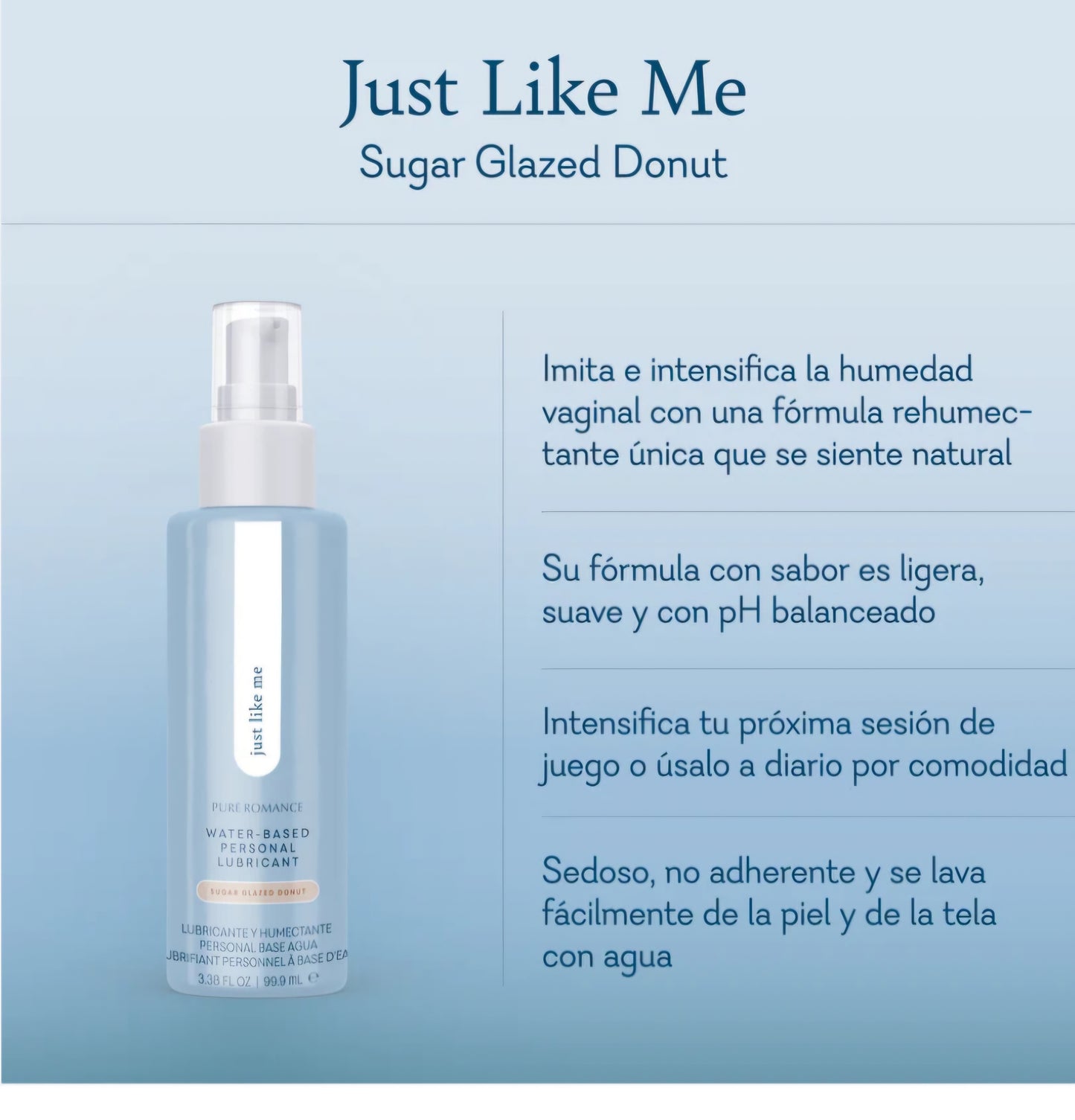 Lubricante a base de Agua / sabor Dona Glaseada